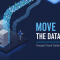 Google Cloud database engineer certification banner showing data streaming from on premises racks up to cloud databases