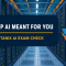 NCP-AI prerequisites banner showing an infrastructure engineer standing between rows of GPU server racks in a data hall